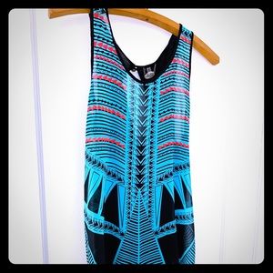 Turquoise Southwest Pattern Tank Top